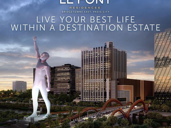 LE PONT RESIDENCES in 46.00 sqm 1-bedroom Condo For Sale in Pasig Metro Manila