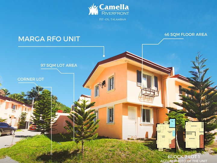 Marga corner 2BR 2-storey type, Single-Attached house exclusively offered in Camella Riverfront.