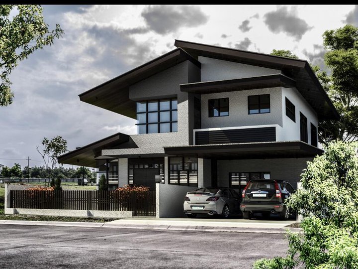 Zen type 2-story single detached house, with spacious open area on golf course