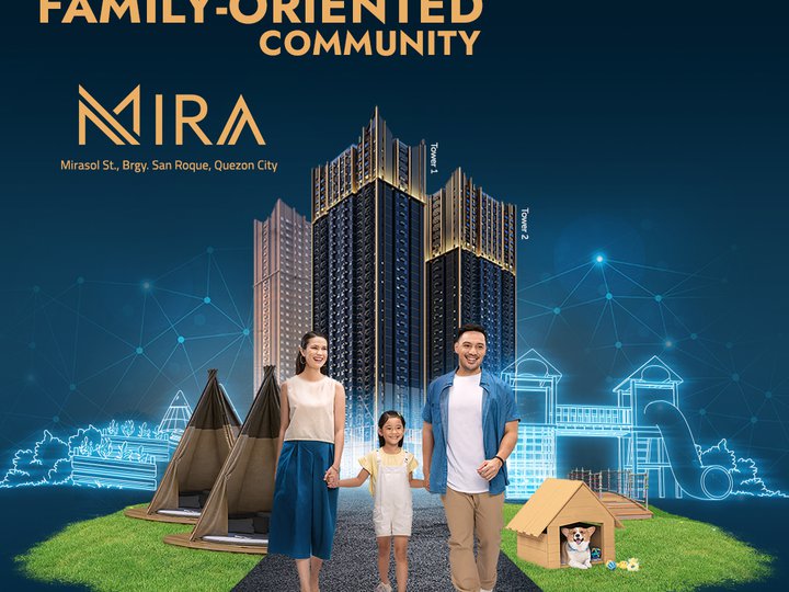 MIRA RESIDENCES in 40.50 sqm 1-bedroom with balcony Condo For Sale in Quezon City