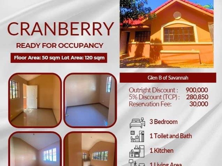 Cranberry, 3-bedroom Single Detached House For Sale in Oton Iloilo