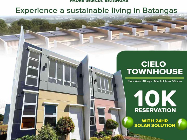 Townhouse COMPLETE TURNOVER w/SOLAR at Padre Garcia Batangas