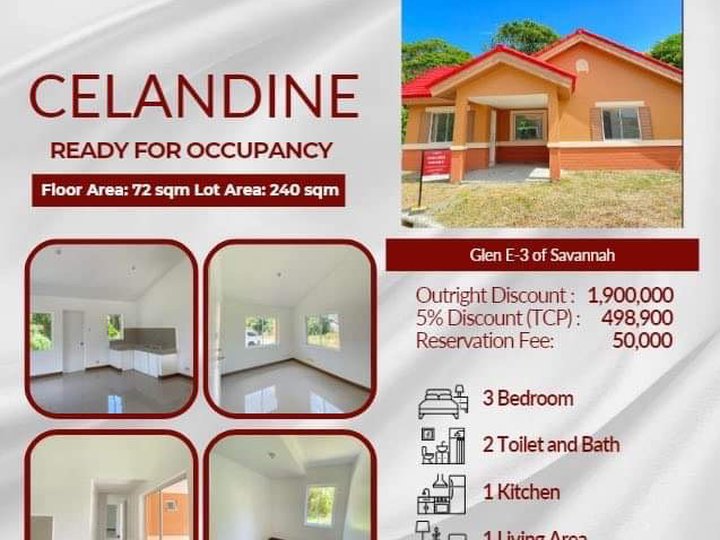 Celandine, 3-bedroom Single Detached House For Sale in Oton Iloilo