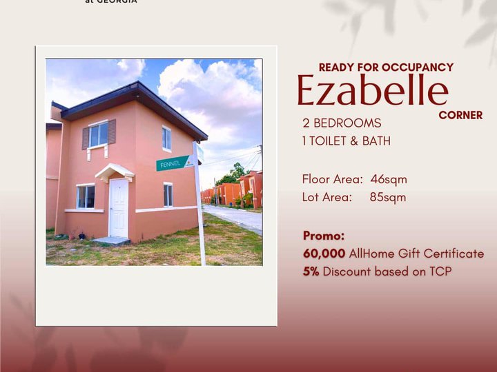 Ezabelle with Corner Lot, 2-bedroom Single Detached House For Sale in Oton Iloilo