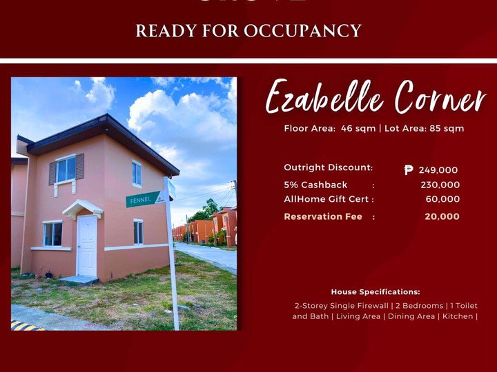 Ezabelle Corner, 2-bedroom Single Detached House For Sale in Oton Iloilo