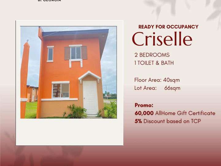 Criselle, 2-bedroom Single Detached House For Sale