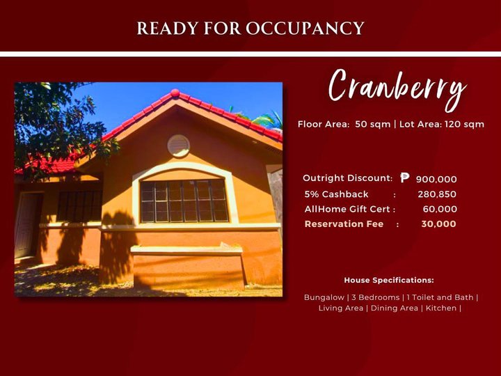 Cranberry, 3-bedroom Single Detached House For Sale in Oton Iloilo