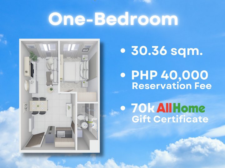 30.36 sqm 1-bedroom Condo For Sale in Tanza Cavite | The Sonnet Millay Bldg