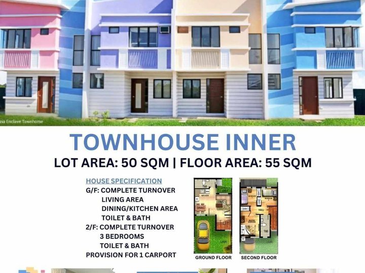 Estanzia Enclave by Elanvital offers a NO EQUITY 3-bedroom Townhouse Tanza, 40K cash out only!