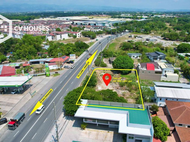 1,204 sqm Prime Commercial Lot For Sale Along Friendship Highway, Angeles, Pampanga