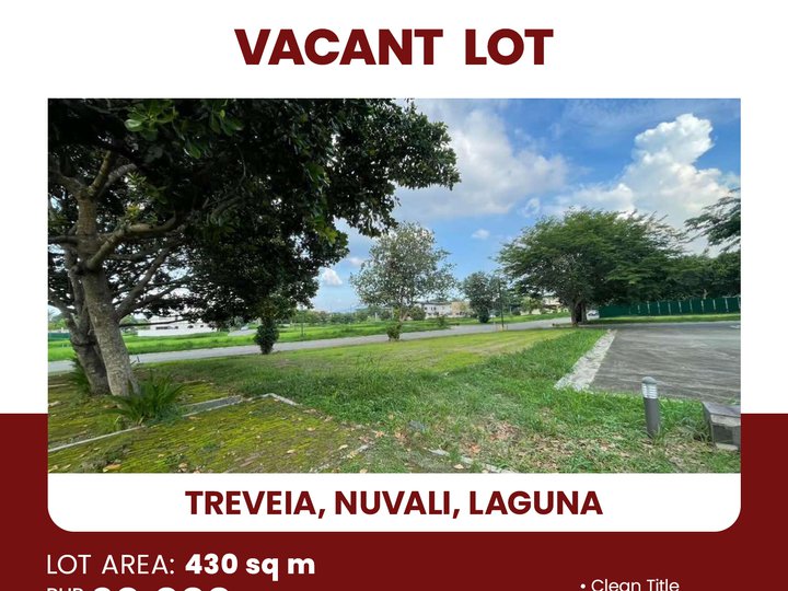 VACANT LOT FOR SALE IN TREVEIA NUVALI CALAMBA LAGUNA