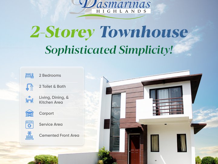 The Villas at Dasmarinas by Solar Resources offers a 2-bedroom Townhouse For Sale in Dasmarinas