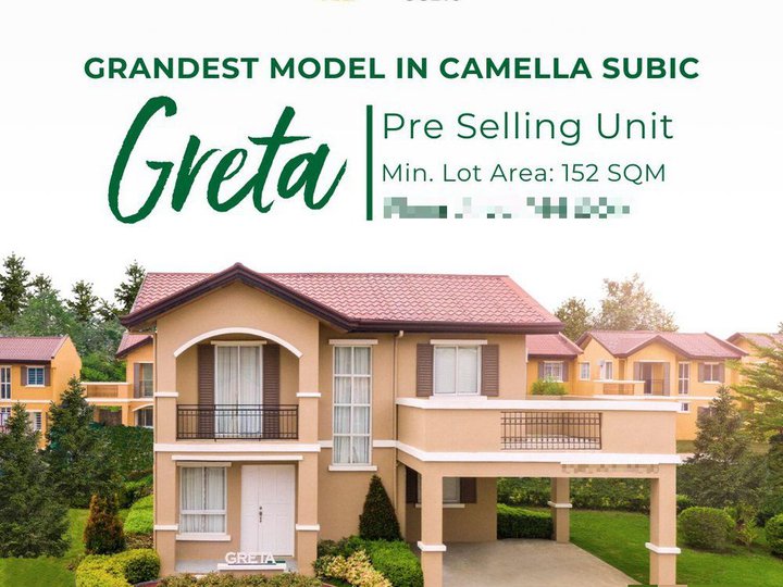 152 sqm Greta 5BR House and Lot for Sale in Camella Subic