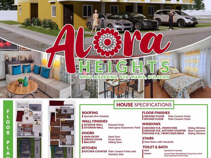 3-bedroom Affordable Townhouse For Sale in Brgy. Balasing Santa Maria Bulacan