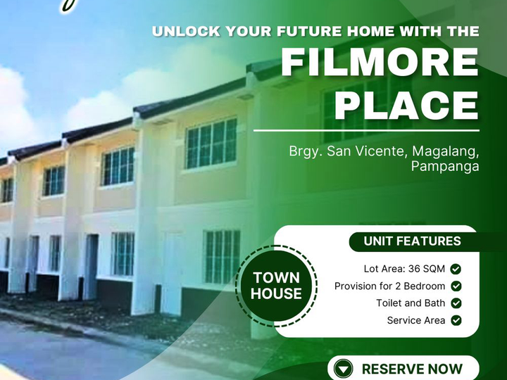 Ready For Occupancy 2-bedroom Townhouse For Sale in Magalang Pampanga