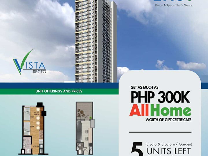 Studio type condominium near FEU with 23.37sqm floor area