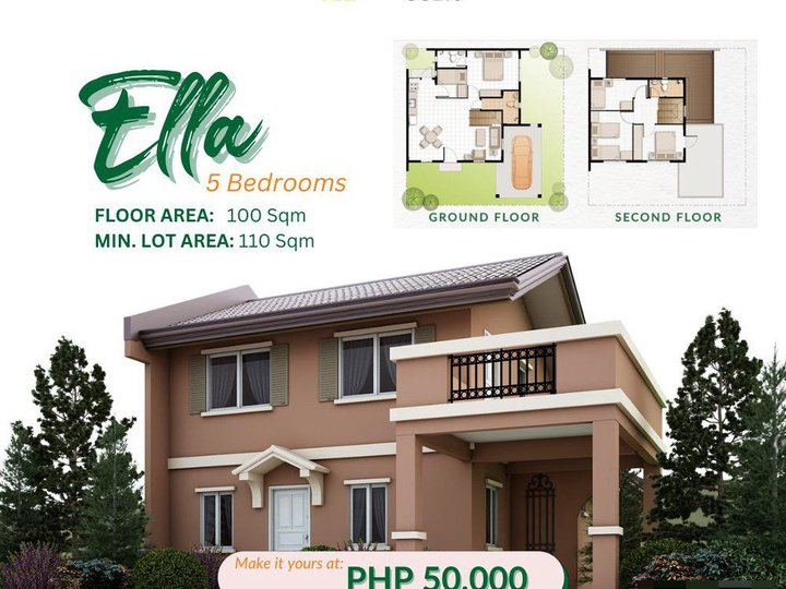 Ella 5BR House and Lot for Sale in Camella Subic