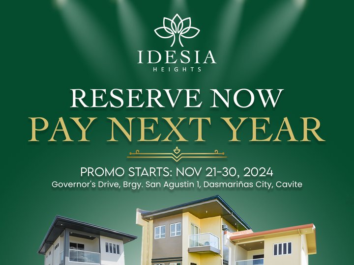 Buy worry-free at Idesia where you can reserve a home now and settle payments next year!