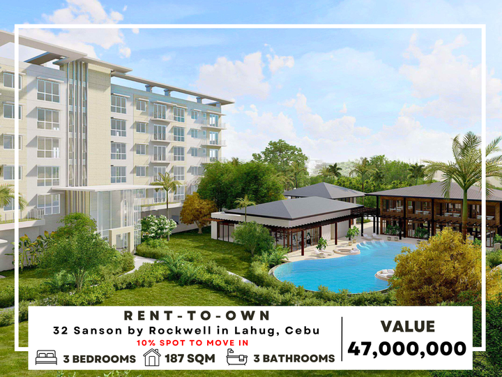 32 Sanson by Rockwell 3 Bedroom Condo For Sale in Lahug Cebu City