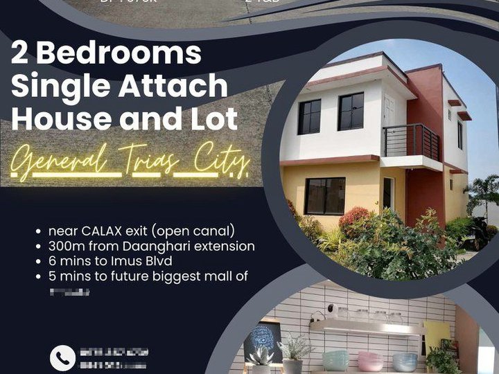 2Br Single Attached House and Lot in General Trias City