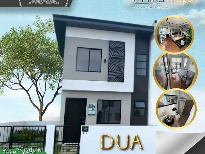 2-bedroom Single Attached Dua Model House For Sale thru Pag-IBIG in Phirst Park Lipa Batangas