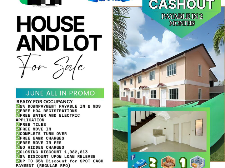 Ready For Occupancy 2-bedroom End Unit Townhouse For Sale in San Jose Del Monte Bulacan