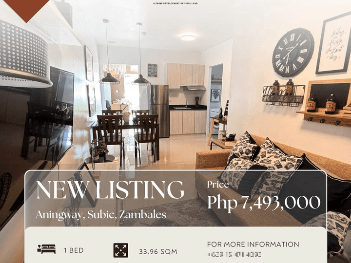 1 Bedroom Smart Condo Unit with Amenity View For Sale in Subic