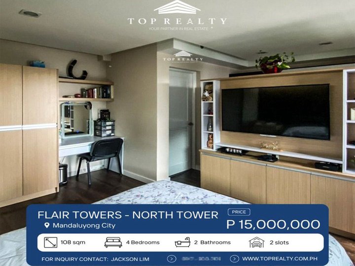 For Sale: 4 Bedroom Condominium in Flair Tower, Mandaluyong City