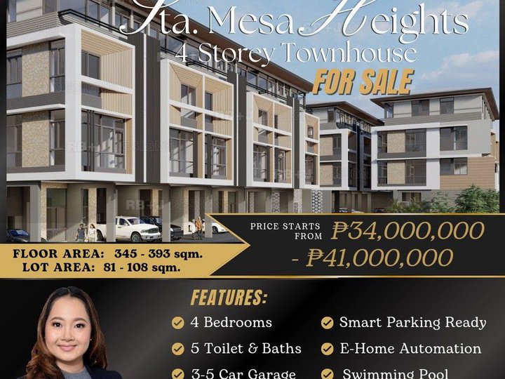 4-Storey Townhouse with Mezzanine for Sale in Quezon City
