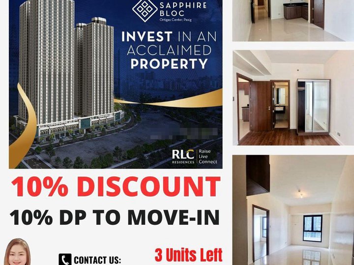 RFO 1-Bedroom Condo Rent to Own in Ortigas Pasig at Sapphire Bloc