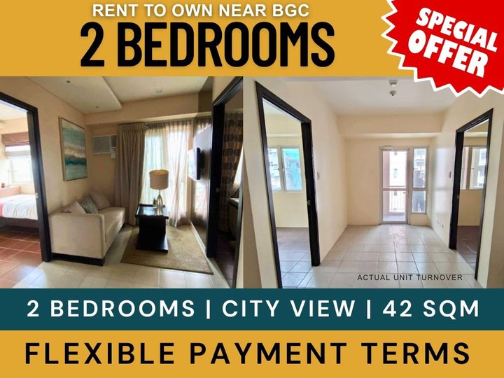 Move in Ready Rent to Own 2BR with Balcony Condo City Views in Pasig Near BGC, Eastwood