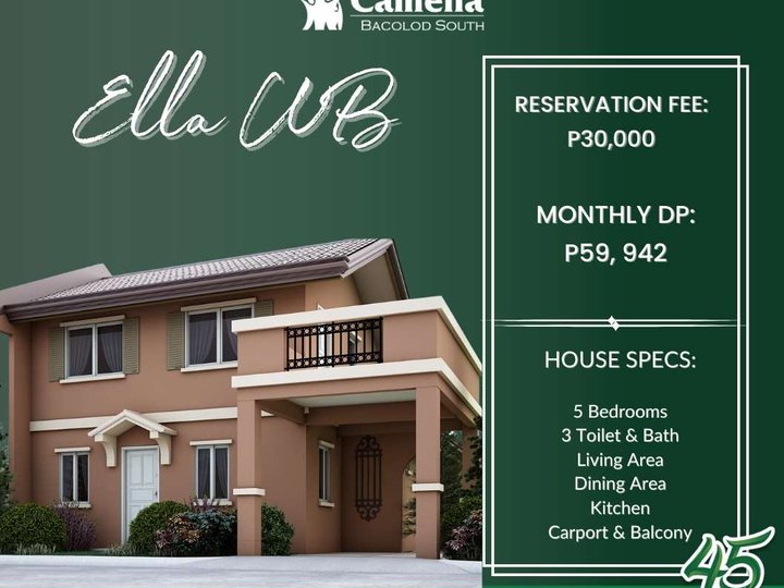 NRFO- 5 Bedroom unit with Balcony House & Lot for Sale in Bacolod City