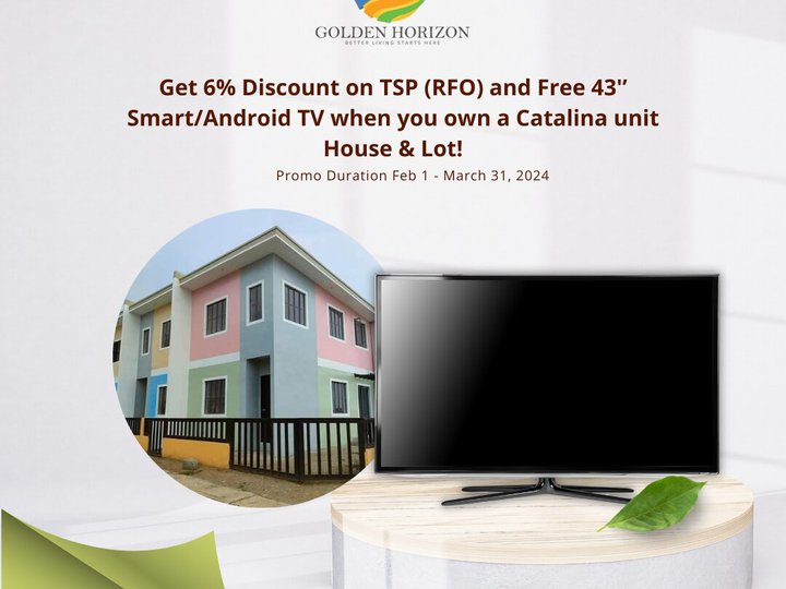 43'' Smart/Android TV and 6% Discount on TSP Located @Trece Martires