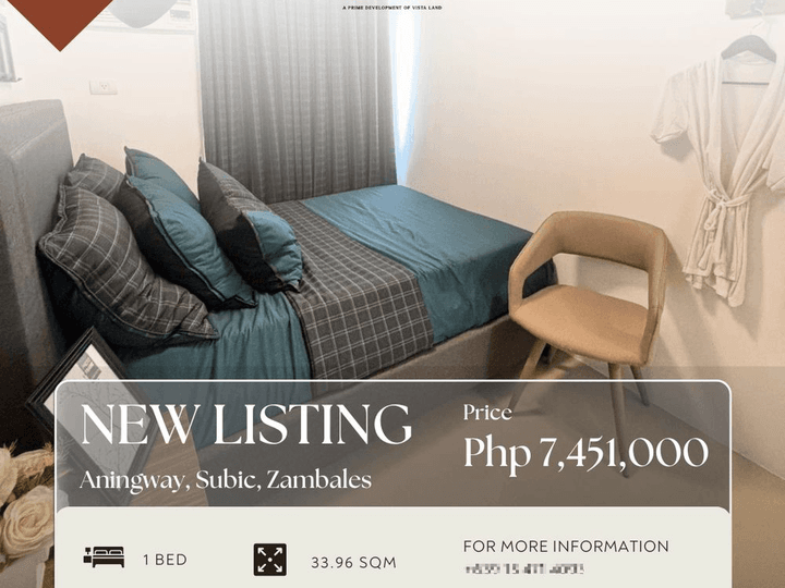 1 Bedroom Condo Unit with Mountain View in 10th floor For Sale in Subic Zambales