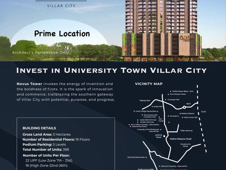 Novus Tower: A Premier Condominium in the University Town of Villar City, Dasmarinas