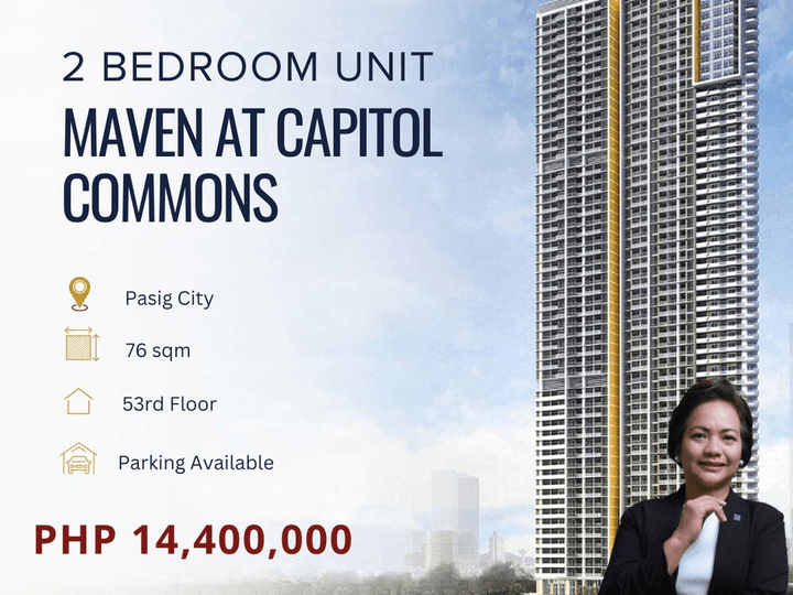 FIRE SALE! 2 BEDROOM UNIT FOR SALE in MAVEN AT CAPITOL COMMONS, PASIG CITY!