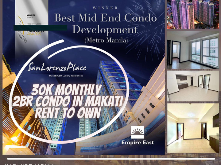 2Bedroom San Lorenzo Place 38SQM 30k/Month RUSH Rent to Own Makati