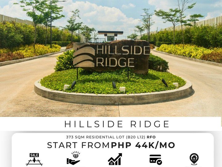 Residential Lots For Sale in Cavite 373 SQM  in Silang Cavite Hillside Ridge at Southmont