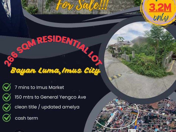 266 sqm Residential Lot For Sale in Imus Cavite