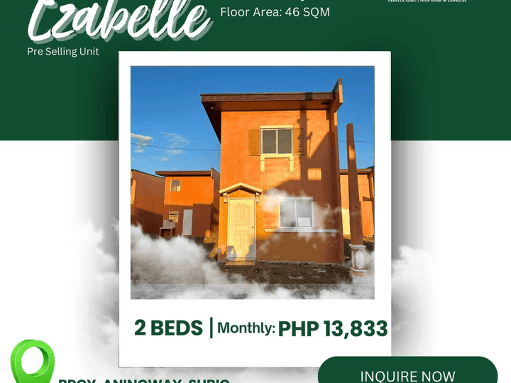 63sqm Ezabelle 2BR 1 Bath House and Lot For Sale in Subic Zambales