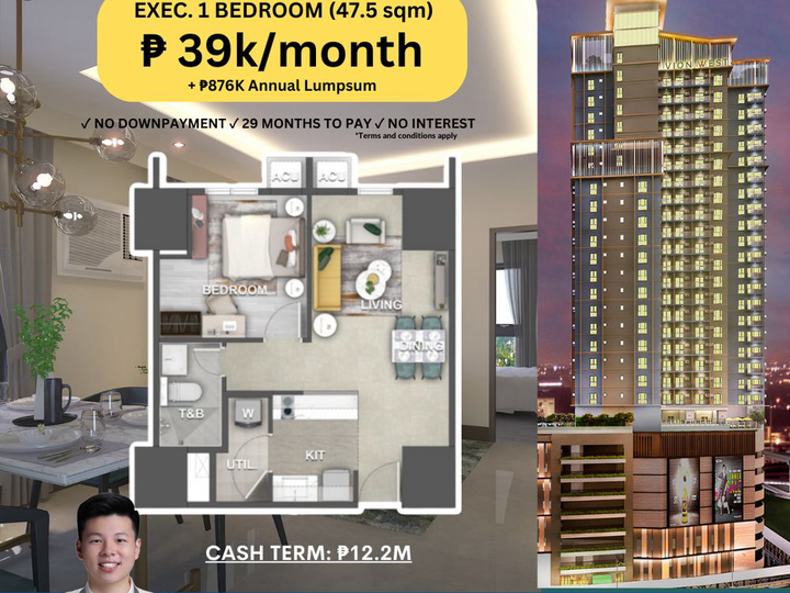 VION WEST Preselling Condo in Makati Exec. 1 Bedroom 47.5 sqm