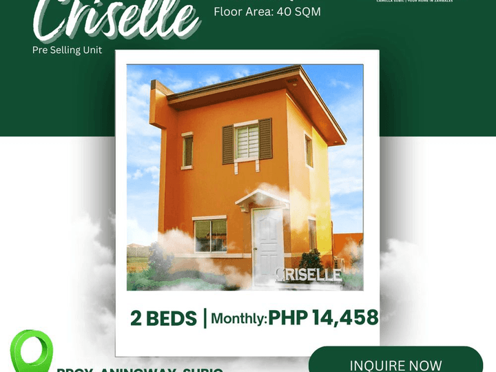 73sqm Criselle 2BR 1 Bath House and Lot For Sale in Subic Zambales