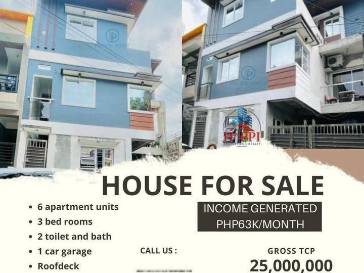 House & Lot for Sale with Apartment income generating Don Bosco
