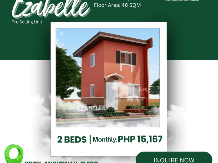 73sqm Ezabelle 2BR 1 Bath House and Lot For Sale in Subic Zambales