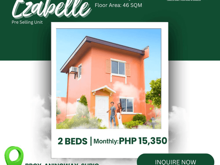 74sqm Ezabelle 2BR 1 Bath House and Lot For Sale in Subic Zambales