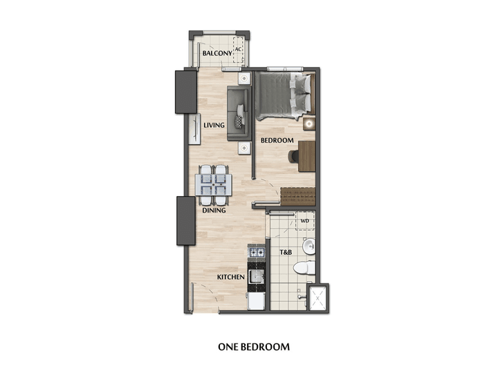 35.90 sqm 1-bedroom Condo with Balcony
