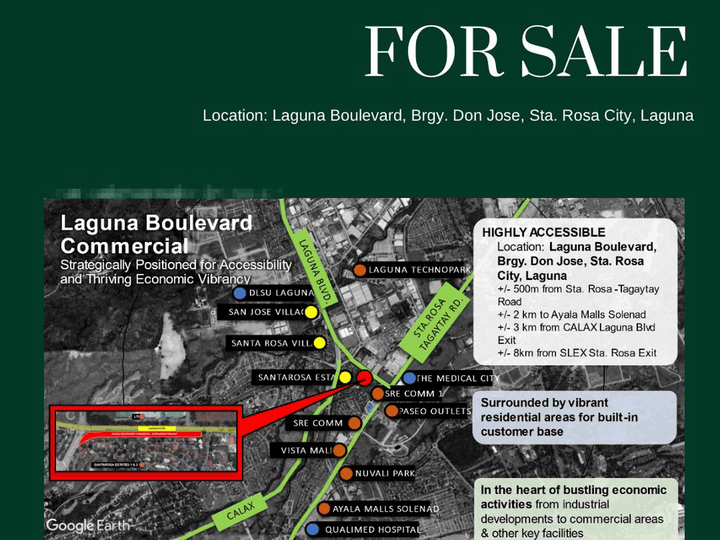 Commercial Lot for Sale in Laguna BLVD , nearby Nuvali