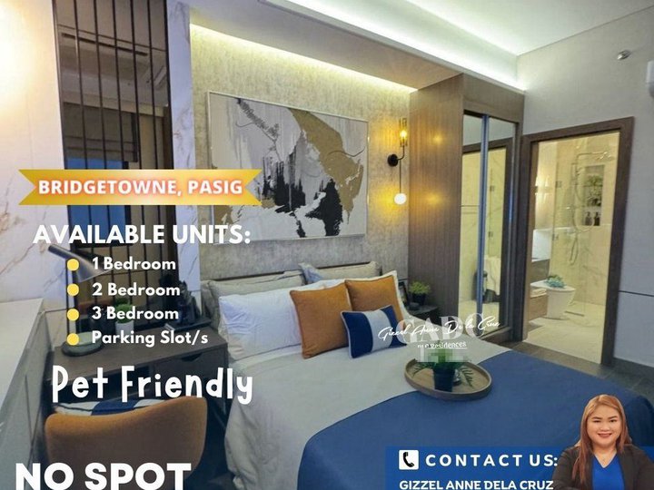 Spacious 1BR and 2BR Condo with Balcony for sale at The Le Pont Residences in Bridgetowne Pasig City