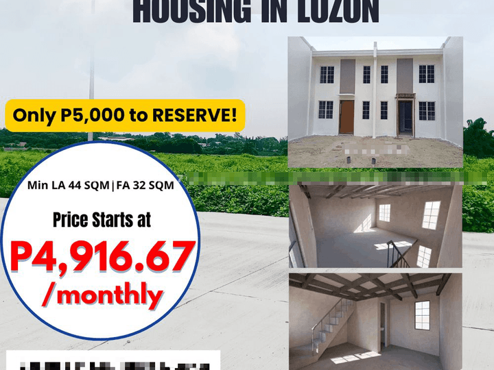 Two-storey Townhouse With Caport Expandable Unit in Santa Ignacia, Tarlac