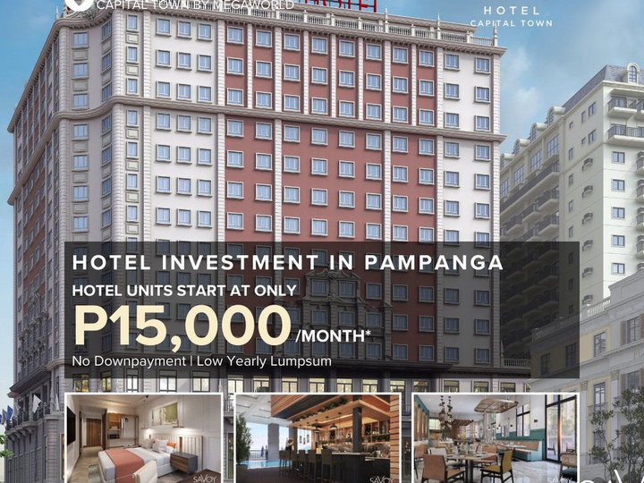 Savoy Hotel Capital Town 24 sqm Hotel Condotel Investment in Pampanga